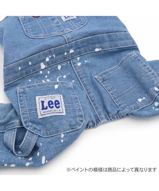 PET PARADISE Ｌｅｅ ペイント デニム オーバーオール 小型犬 ライトインディゴブルー