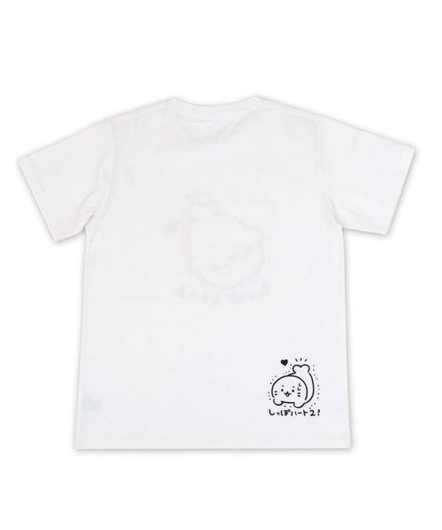 Mother garden しろたん Tシャツ 半袖 《しっぽハート》  ユニセックス 男女兼用 白~オフホワイト