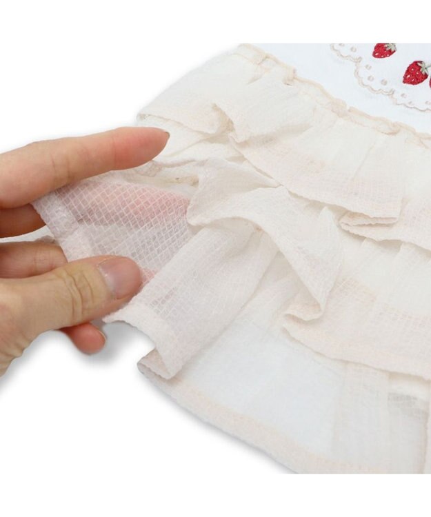 PET PARADISE ペットパラダイス エコメッシュ キャミソール 《苺刺繍》 中型犬 大型犬 ホワイト×ピンク