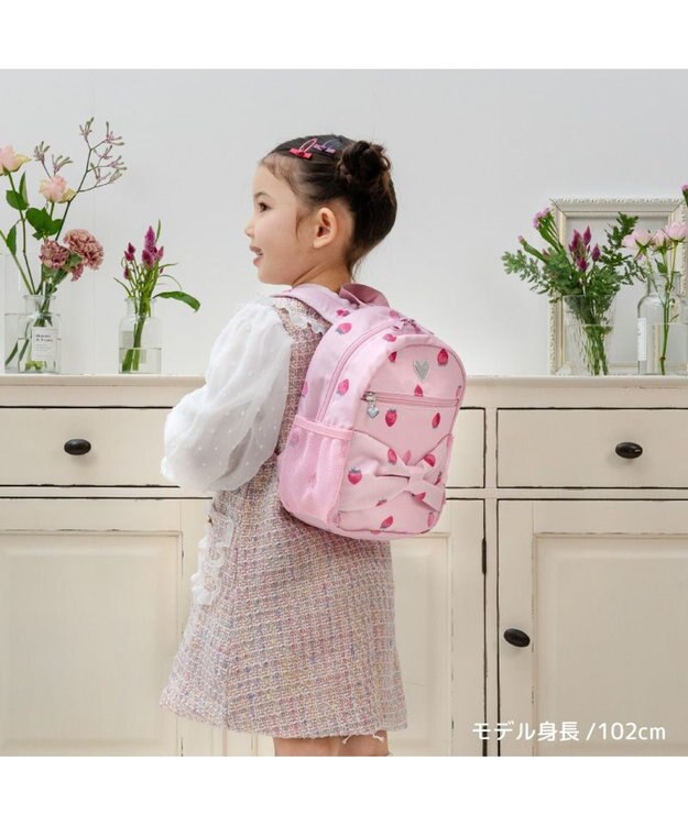 レア　希少　廃盤品　マザーガーデン　いちご　リボン　リュック　赤　ドット柄 マザーガーデン 野いちご 子供用 リュックサック 【Sサイズ
