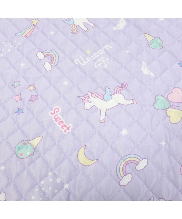 Mother garden マザーガーデン ユニコーン  クール敷パッド 100×200cm ポップ柄 ピンク（濃）