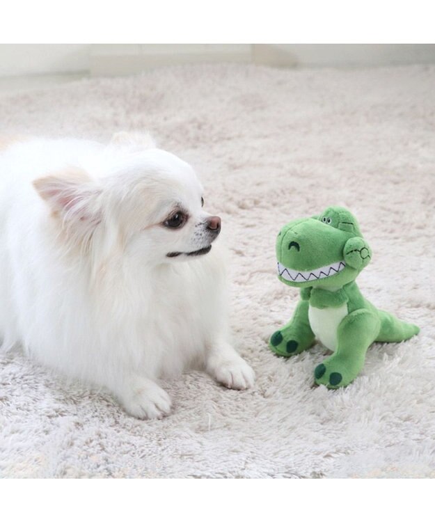 PET PARADISE ディズニー トイ・ストーリー レックス おもちゃ 音が鳴る ぬいぐるみ 緑