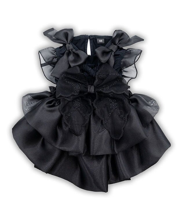 PET PARADISE cherircouture 接触冷感リボンワンピース 《ブラック》 小型犬 ブラック