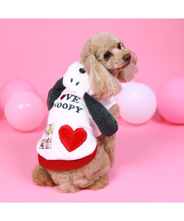 PET PARADISE スヌーピー ベストパーカー 《 なりきり ラブ》 小型犬 白~オフホワイト