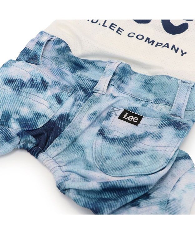 PET PARADISE Lee エコメイド  ブリーチロンパース 小型犬 ホワイト×ネイビー