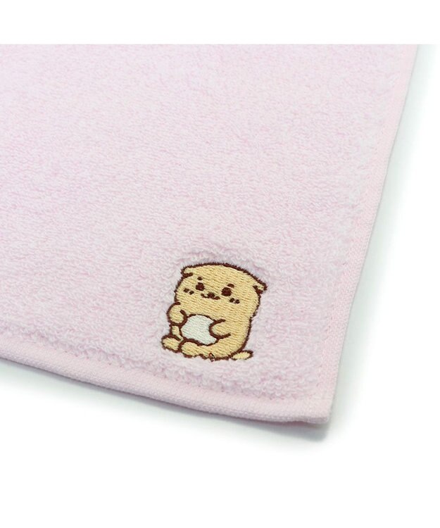 Mother garden しろたん 無撚糸 ミニタオル 刺繍 ワンポイント入り 《単品》 らっこいぬ