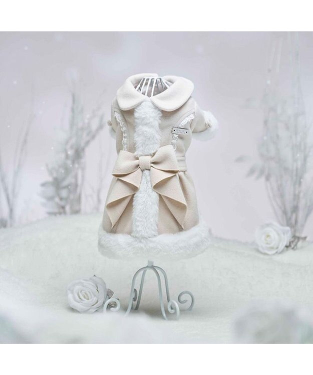 PET PARADISE cherircouture バックリボンコート 小型犬 ベージュ