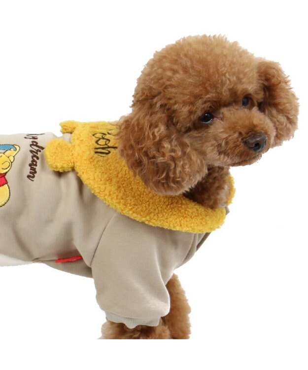 PET PARADISE ディズニー くまのプーさん ドリームトレーナー 耳付き襟 小型犬 黄