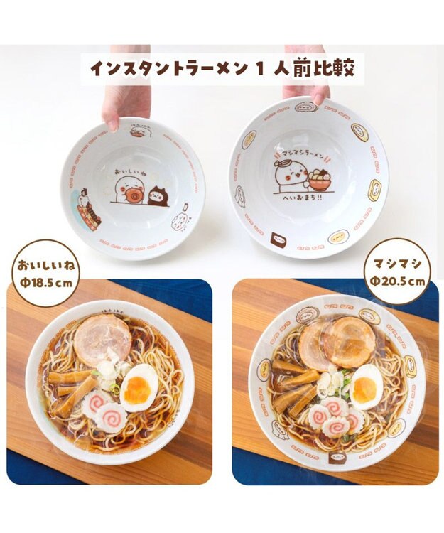 Mother garden しろたん ラーメンどんぶり 《おいしいね》 径18.5cm おいしいね柄