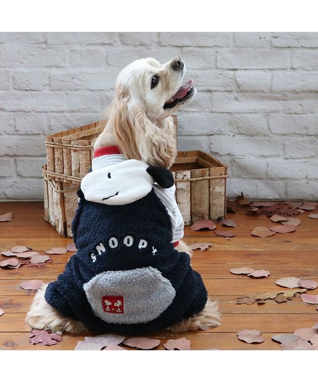 PET PARADISE スヌーピー ボア つなぎパンツ 《スヌーピー》  中型犬 スヌーピー