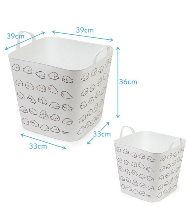 Mother garden しろたん いっぱい柄 マルチバスケット -