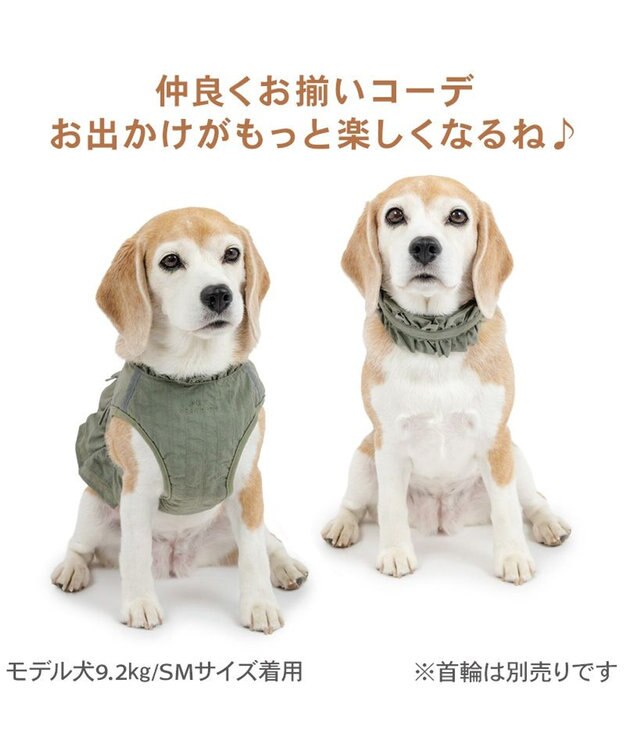 PET PARADISE ペットパラダイス ペタルオリーブ ベストハーネス Ｌ 大型犬 カーキ