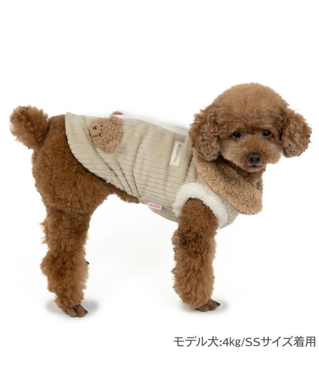 ペットパラダイス くまちゃん 背中開き ジップ ベスト 小型犬