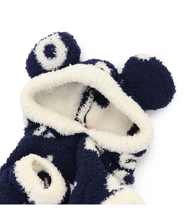 PET PARADISE ディズニー ミッキー 遠赤外線 ルームパーカー 《ロゴ柄》 小型犬 ネイビー