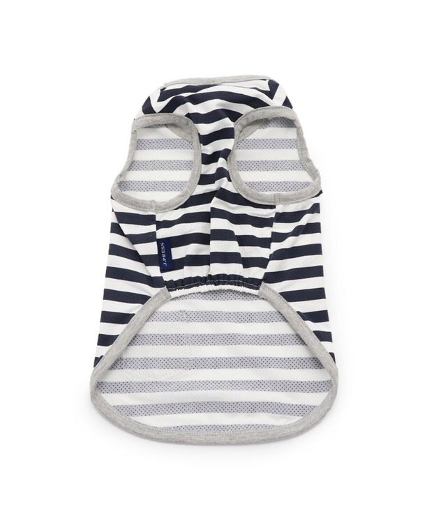 PET PARADISE 犬の服 春夏 ひんやり クール メッシュ 接触冷感 虫除け  J.PRESS カレッジ  Tシャツ 【小型犬】ネイビー オレンジ クールマックスエコメイド ネイビー