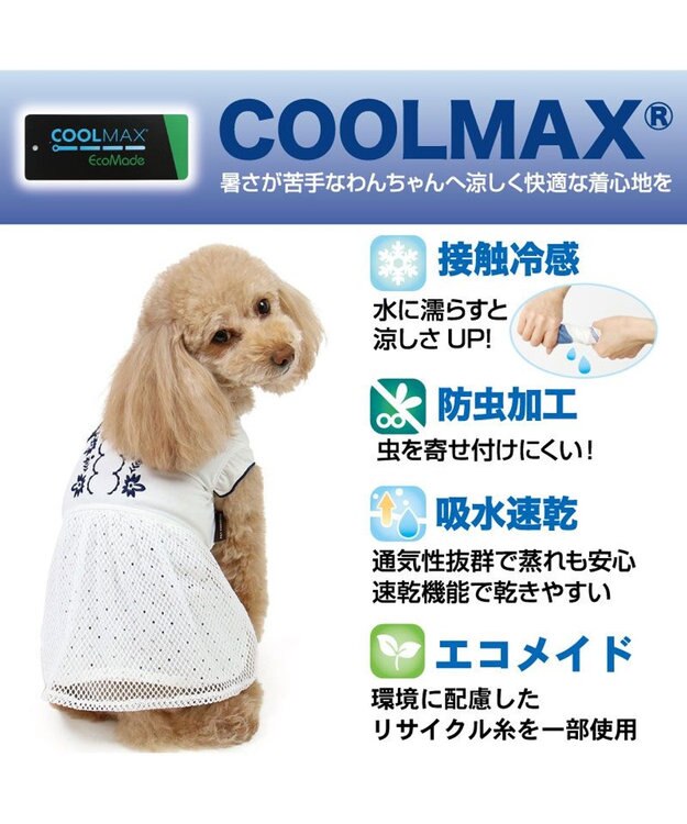 PET PARADISE ペットパラダイス エコメイド 天竺 刺繍 ワンピース 小型犬 ホワイト