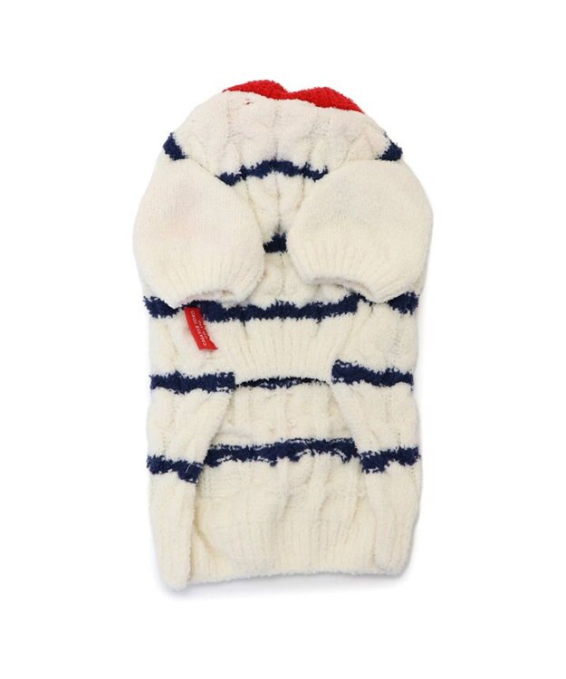 PET PARADISE リサとガスパール ボーダーニット 小型犬 白～オフホワイト