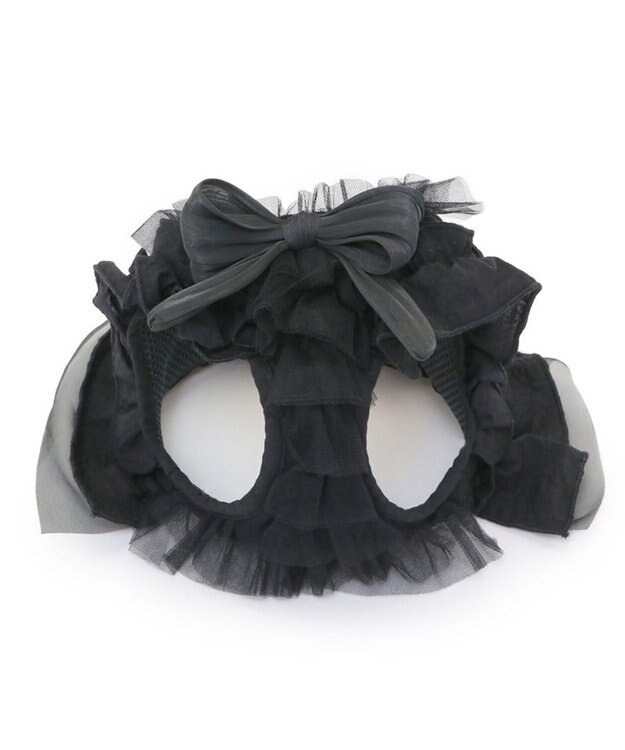 PET PARADISE cherircouture フリフリハーネス 《ブラック》 小型犬 ４Ｓ/３Ｓ ブラック