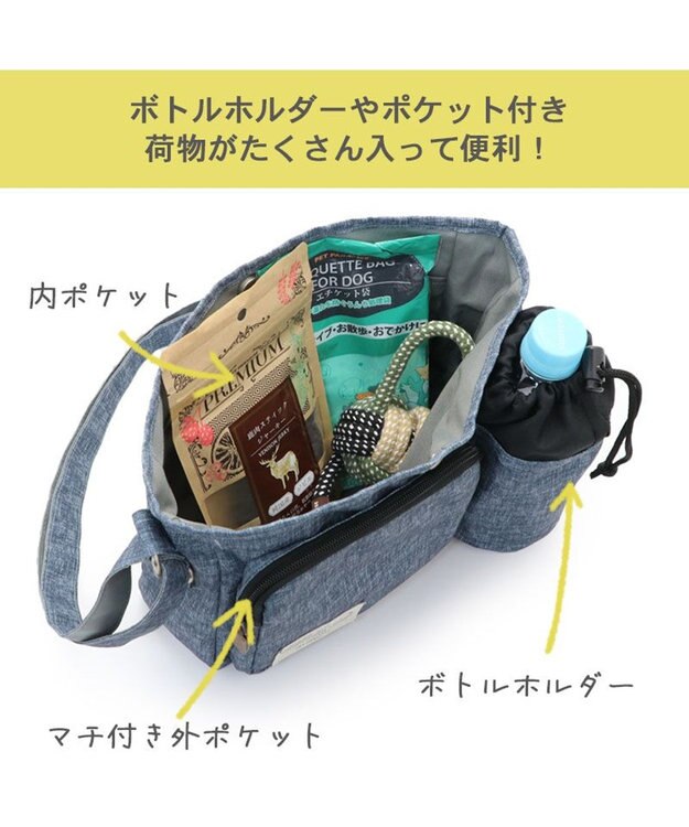 PET PARADISE お散歩バッグ ショルダー 紺 紺（ネイビー・インディゴ）