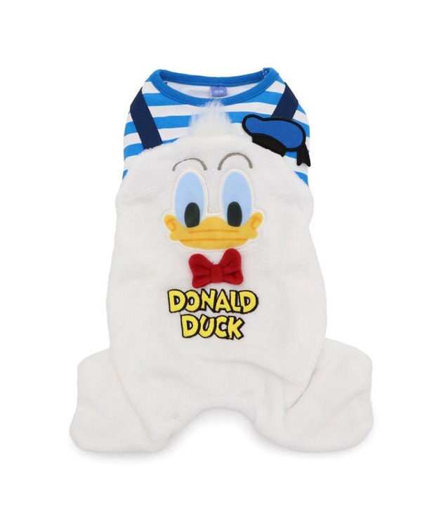 PET PARADISE ディズニー ドナルドダック 顔 ふわ パンツ上下 小型犬 ホワイト
