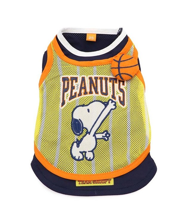 PET PARADISE スヌーピー バスケット Ｔシャツ 接触冷感《イエロー》 小型犬 イエロー×ブラック