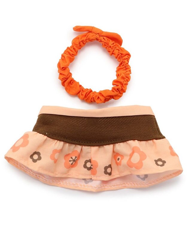 Mother garden しろたん ついてきちゃうしろたん マスコット 着せ替え服 《レトロ風》 橙色 / 黄色 橙色