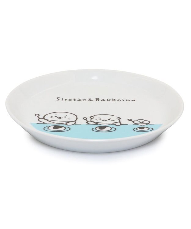 Mother garden しろたん しろたん＆らっこいぬ 洋風プレート L 23cm 単品 日本製洋食器 お皿 プレート -