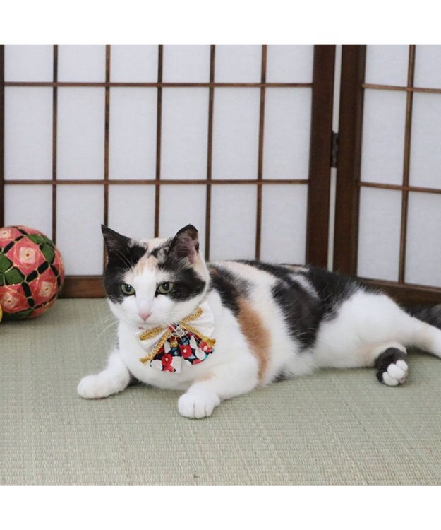 PET PARADISE ペットパラダイス 和帯 ねこ首輪 《紺》 小 / 中 紺