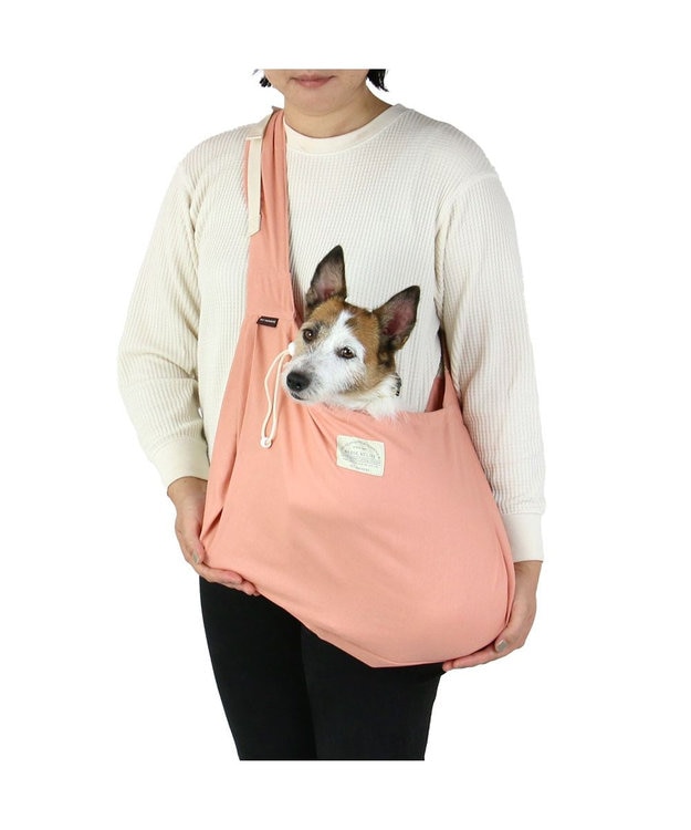 PET PARADISE ペットパラダイス リネン モバイル スリングキャリーバッグ 《ピンク》 ピンク