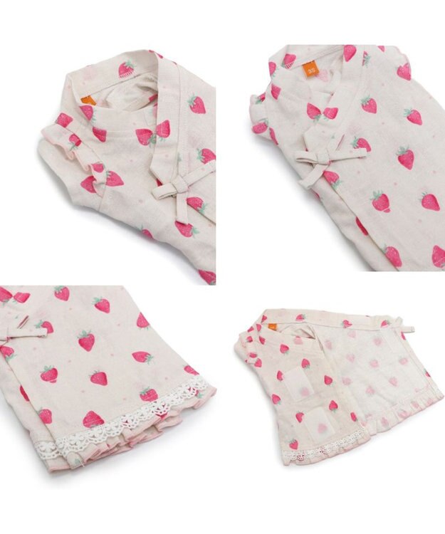 PET PARADISE ペットパラダイス 接触冷感 背中開き 甚平 《いちご柄》　小型犬 いちご柄