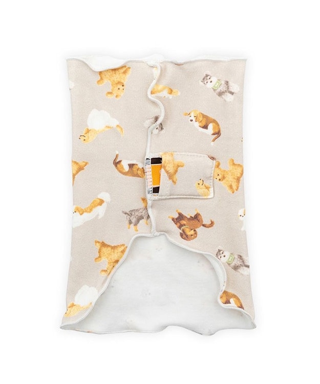 PET PARADISE ペットパラダイス makokoro ペティヒート 腹巻 《犬柄》 超小型犬 小型犬 グレイッシュベージュ