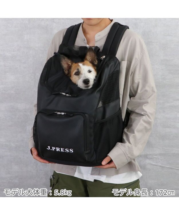 PET PARADISE J.PRESS  合皮 リュック 小型犬 黒