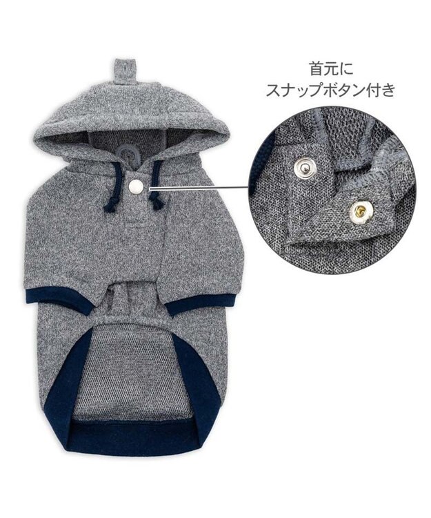 PET PARADISE J.PRESS メッシュ パーカー  小型犬 杢グレー