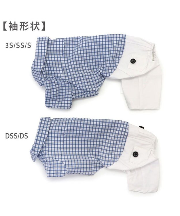 PET PARADISE J.PRESS パンツ つなぎ 《チェック》 小型犬 ホワイト×ブルー