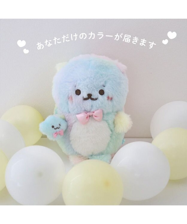 Mother garden らっこいぬ 虹のふわふわ マスコット 16cm -