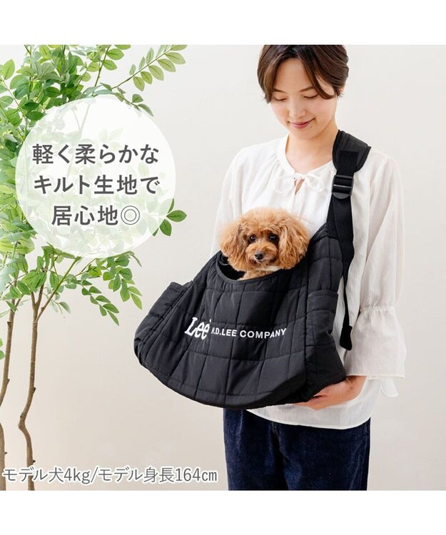 PET PARADISE Lee スクエア キルト スリング バッグ Ｍ ブラック