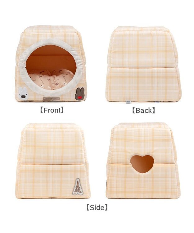 PET PARADISE リサとガスパール ２ｗａｙハウス 《チェック柄》 イエロー