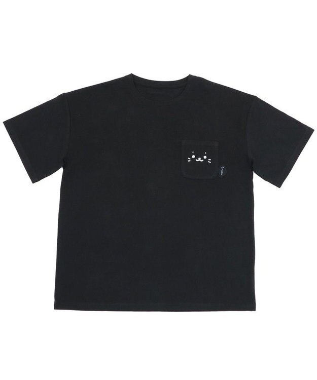 Mother garden しろたん ポケット付き Ｔシャツ 半袖 《ボーダー柄/黒色》 レディース メンズ ユニセックス 黒