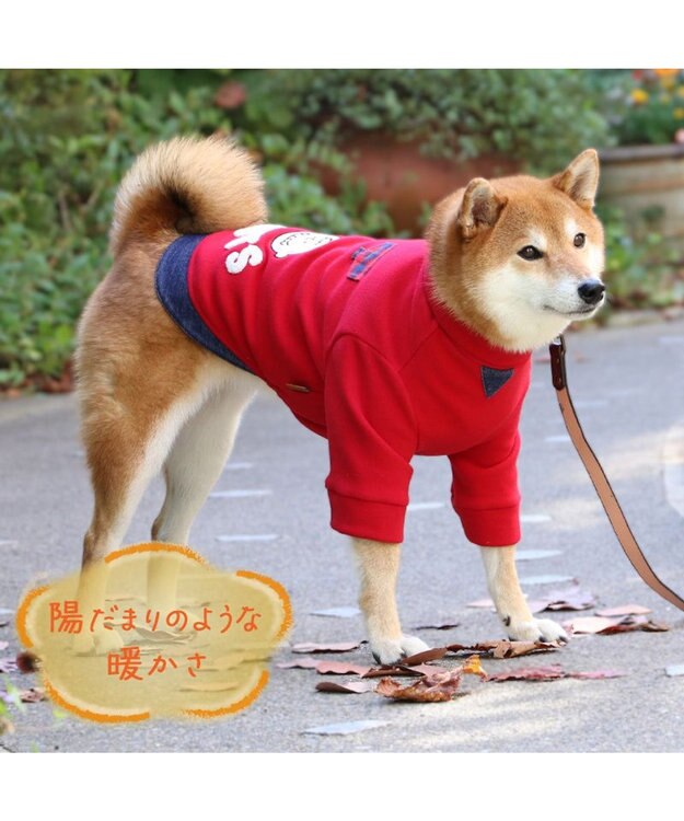 PET PARADISE スヌーピー ペティヒートDAN ハイネックTシャツ 中型犬 赤