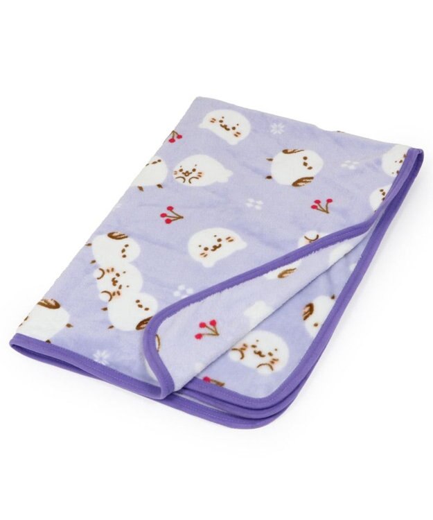 Mother garden しろたん ひざかけ 《シマエナガ》 70×100cm パープル