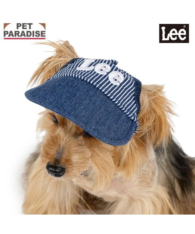 PET PARADISE Lee  ヒッコリー キャップ 小型犬 ネイビー×ホワイト