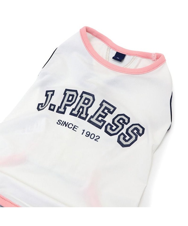 PET PARADISE J.PRESS クール 接触冷感 パンツつなぎ マドラスパンツ 小型犬 ホワイト