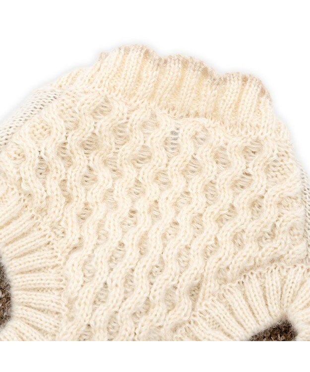 PET PARADISE ペットパラダイス もこもこセーター 《くま柄》 小型犬 オフホワイト