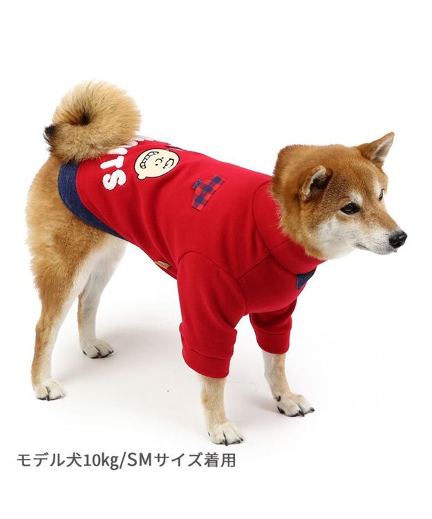 PET PARADISE スヌーピー ペティヒートDAN ハイネックTシャツ 中型犬 赤