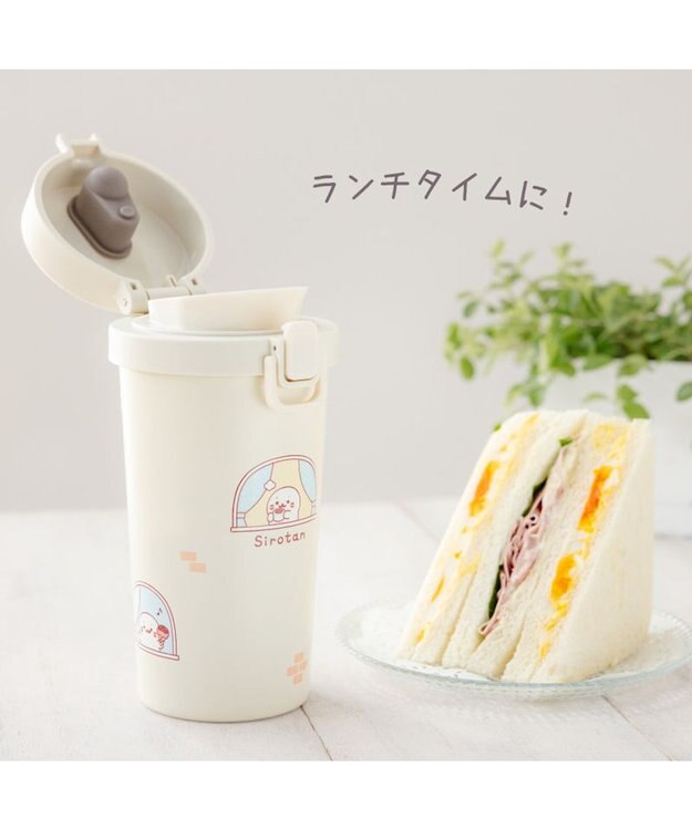 Mother garden しろたん タンブラー370ml 《ぽてぽて柄》 ぽてぽて柄