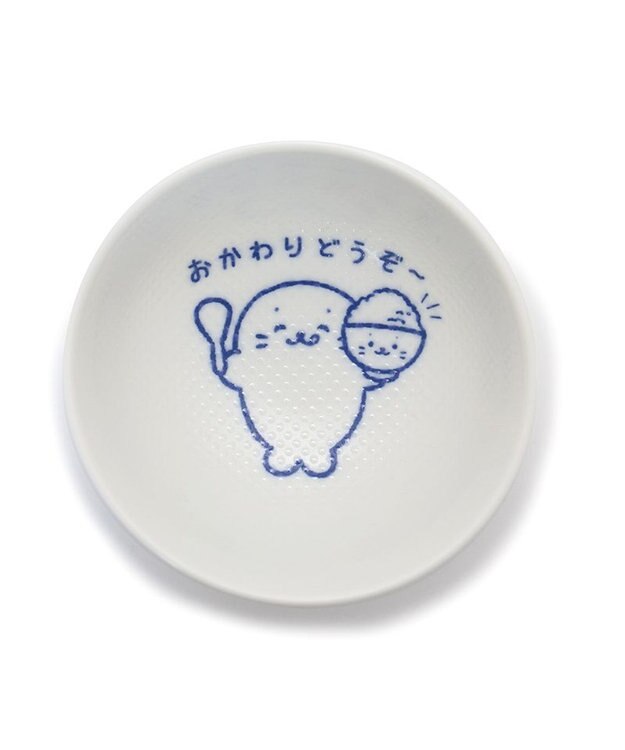 Mother garden しろたん ごはん粒がくっつきにくい ご飯茶碗  【小】 《顔ぼん柄/しろたん＆らっこいぬ柄》 単品 顔ぼん柄