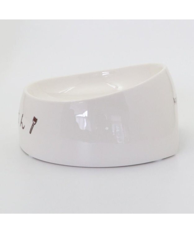 PET PARADISE 【受注生産】ペットパラダイス えさ皿 食器  名前と誕生日が入ります！ オーダーメイドフードボウル【大】 ホワイト