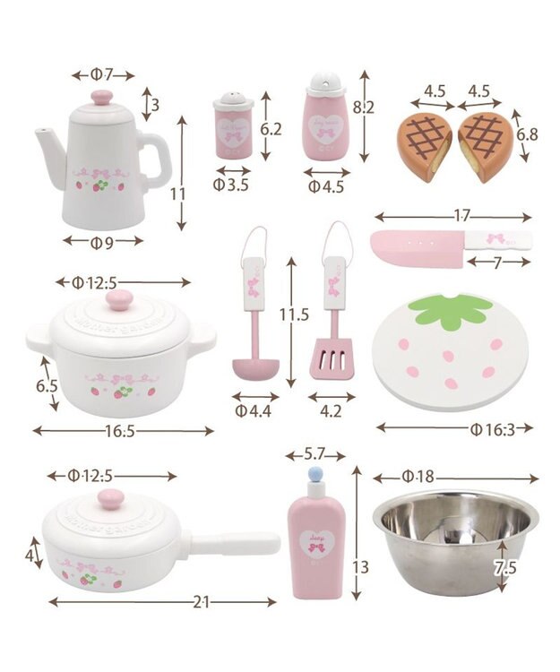 Mother garden マザーガーデン スウィートストロベリー デラックスキッチン ホワイト