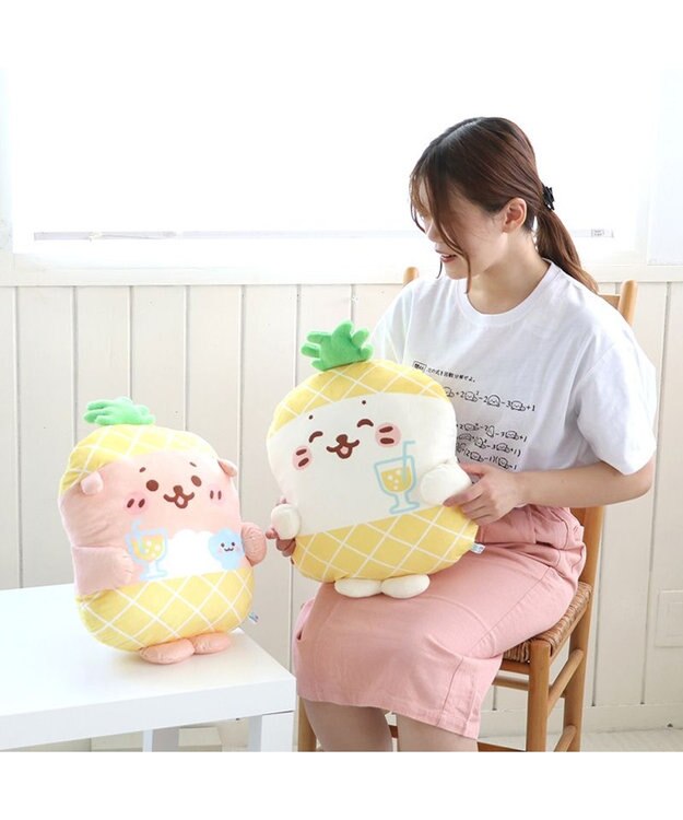 Mother garden しろたん パイナップルパーティー クッション 38cm 《単品》 しろたん