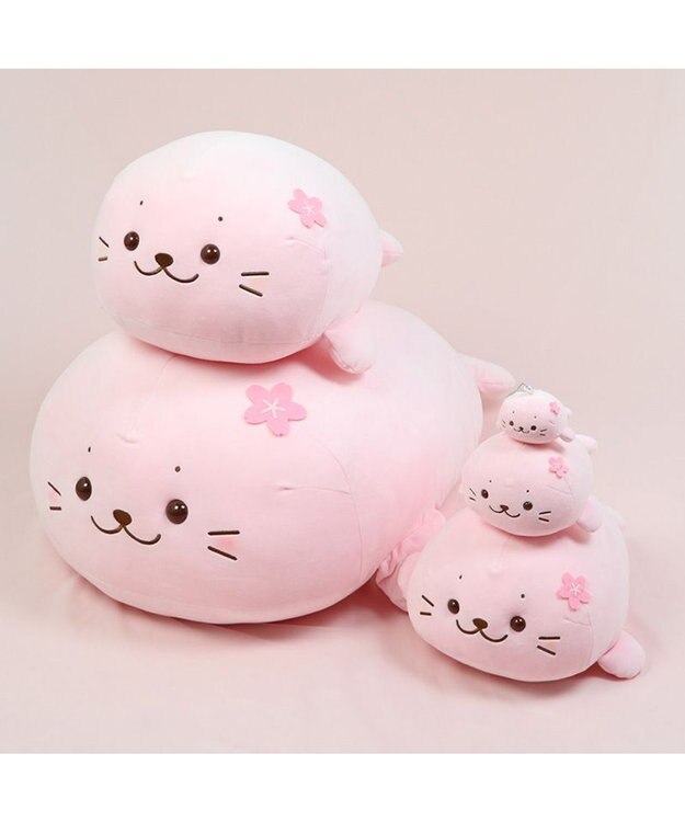 しろたん 桜色 ふわもち マスコット 22cm / Mother garden